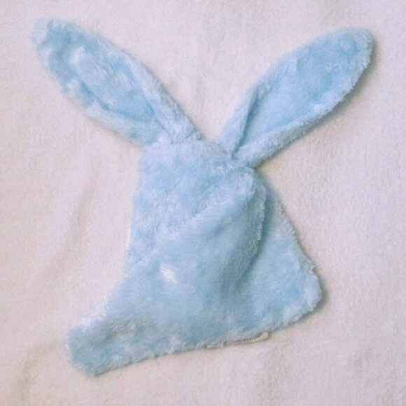 Blankets & Beyond Blue Rosette Swirl bunny Baby Security Lovey HTF Rare - Picture 6 of 6
